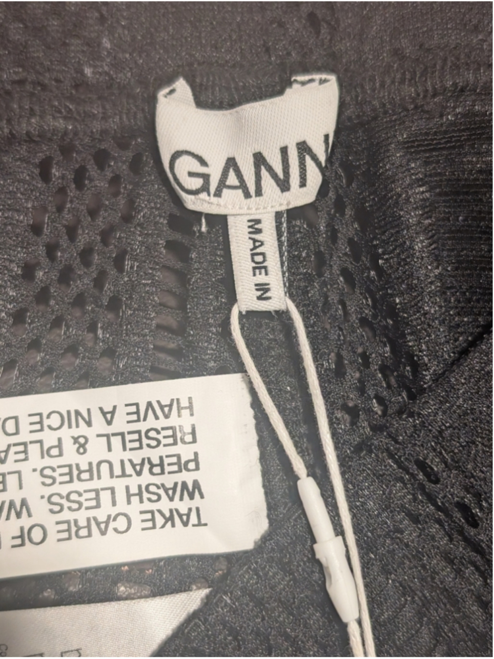 GANNI | Mesh-Panelled Stirrup Leggings In Black - Picture 11 of 14